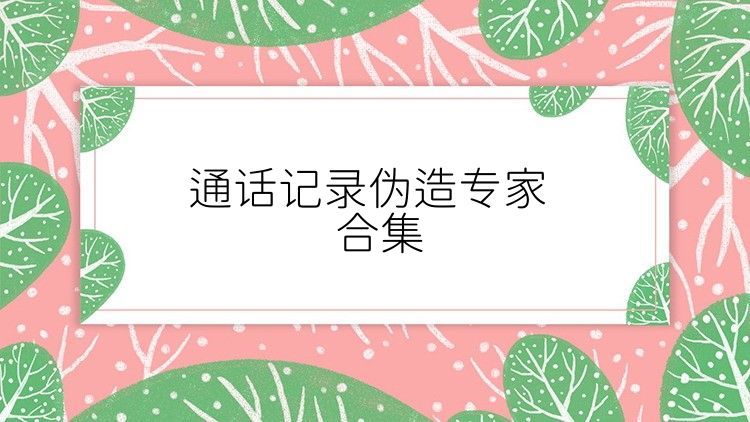 通话记录伪造专家合集