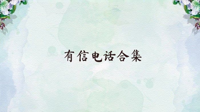 有信电话合集
