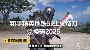 和平精英地铁逃生火焰刀兑换码是什么