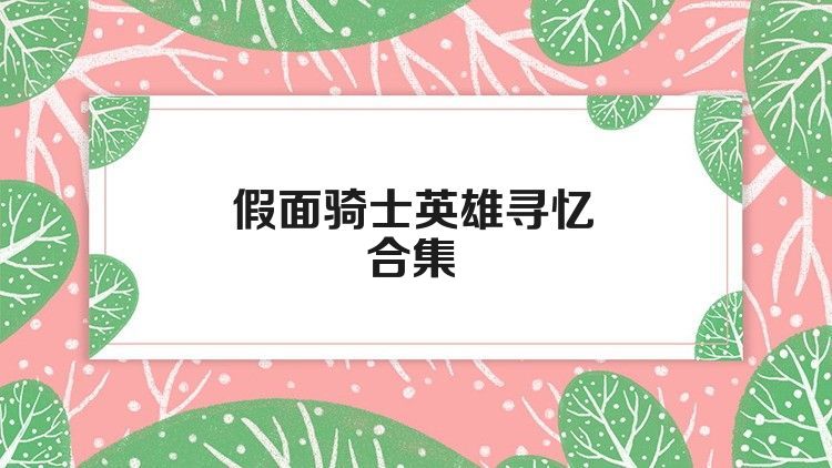 假面骑士英雄寻忆合集