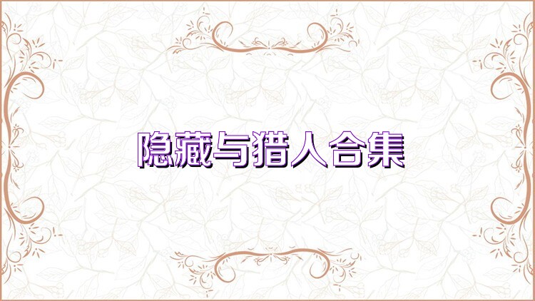 隐藏与猎人合集