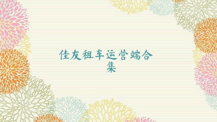 佳友租车运营端合集