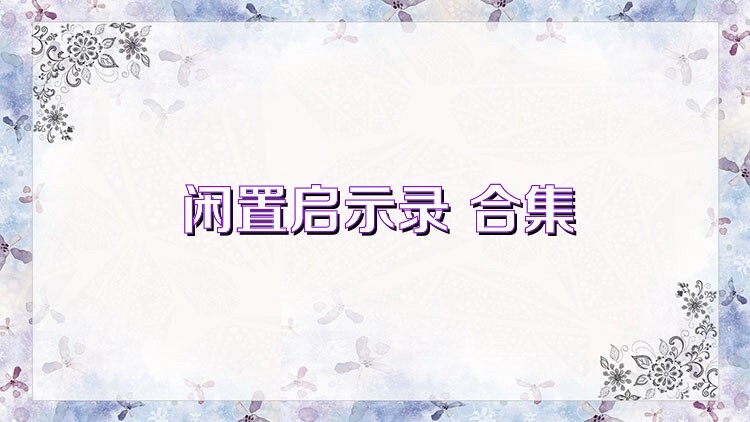 闲置启示录 合集