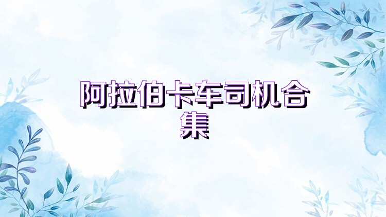 阿拉伯卡车司机合集
