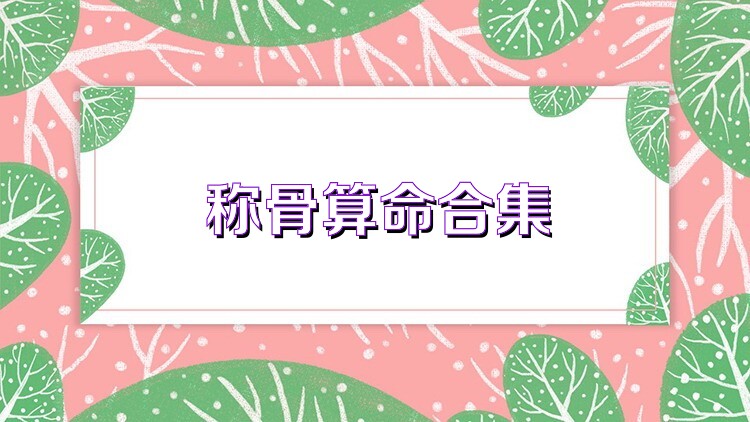 称骨算命合集
